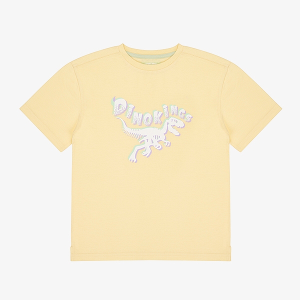 디노 반팔 티셔츠 일루전 (옐로우)